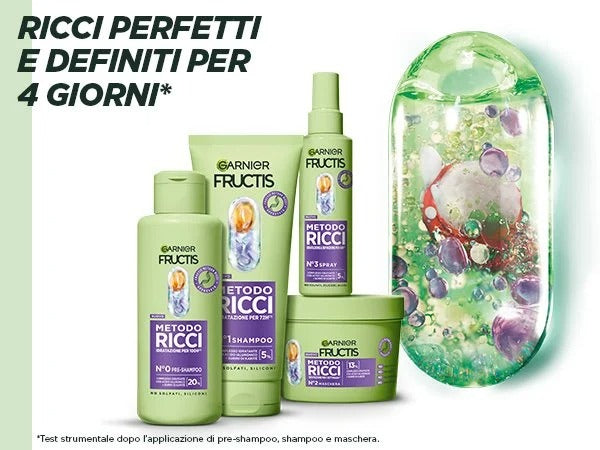 FRUCTIS METODO RICCI N3
Spray per idratare e ravvivare il riccio