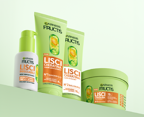 FRUCTIS LISCI CHERATINA N1
Shampoo per capelli lisci &lucenti a lungo