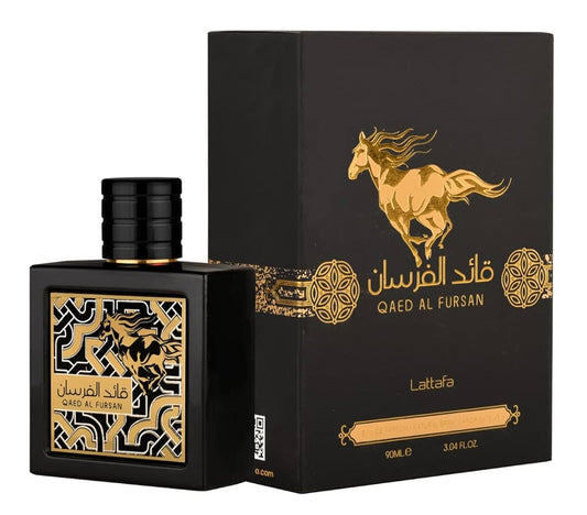 Lattafa Qaed Al Fursan Black Eau de Parfum 90ml spray