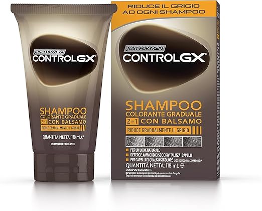 Just For Men Control Gx 2 In 1 Shampoo Con Balsamo Colorante 118 ml