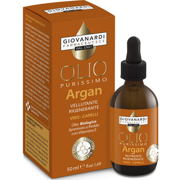 OLIO PURISSIMO ARGAN VISO e CAPELLI